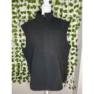 Duluth Trading Co. Black Full-Zip Sleeveless Fleece Vest Size XL